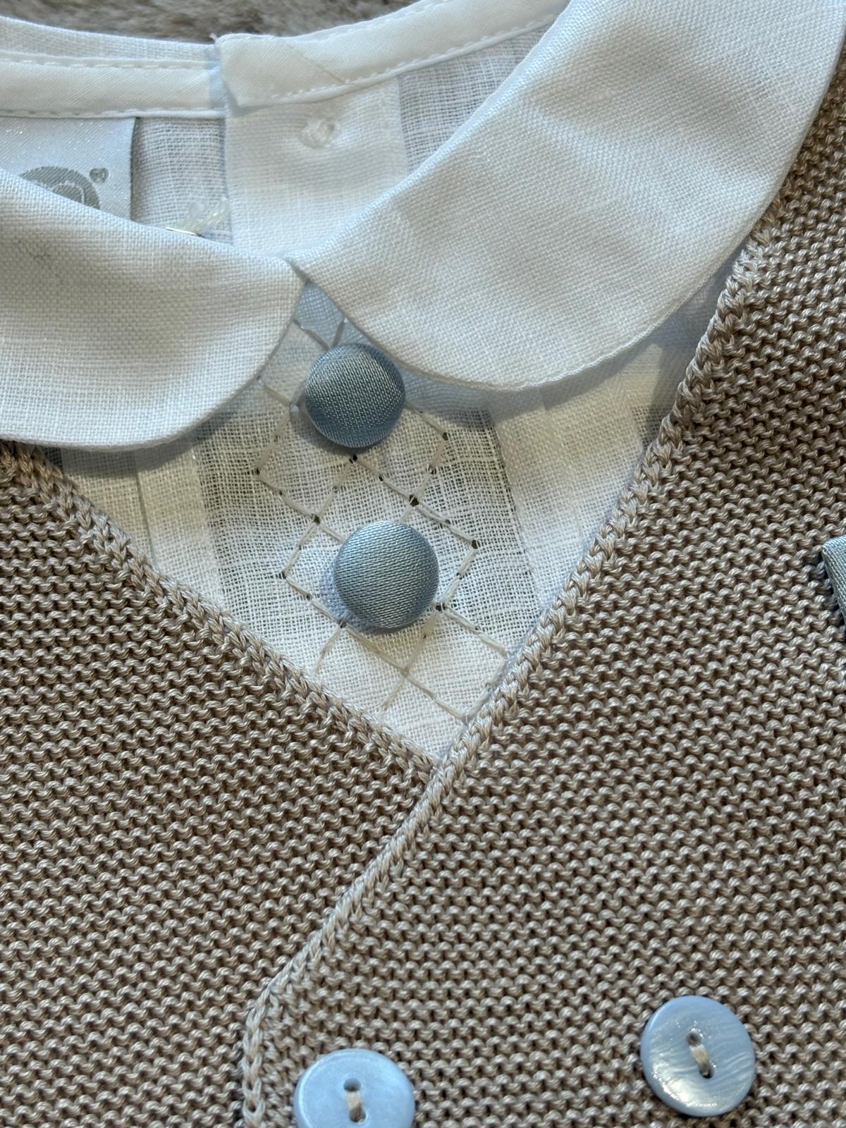 Completo Cerimonia 3Pz Azzurro e Beige - Marlù