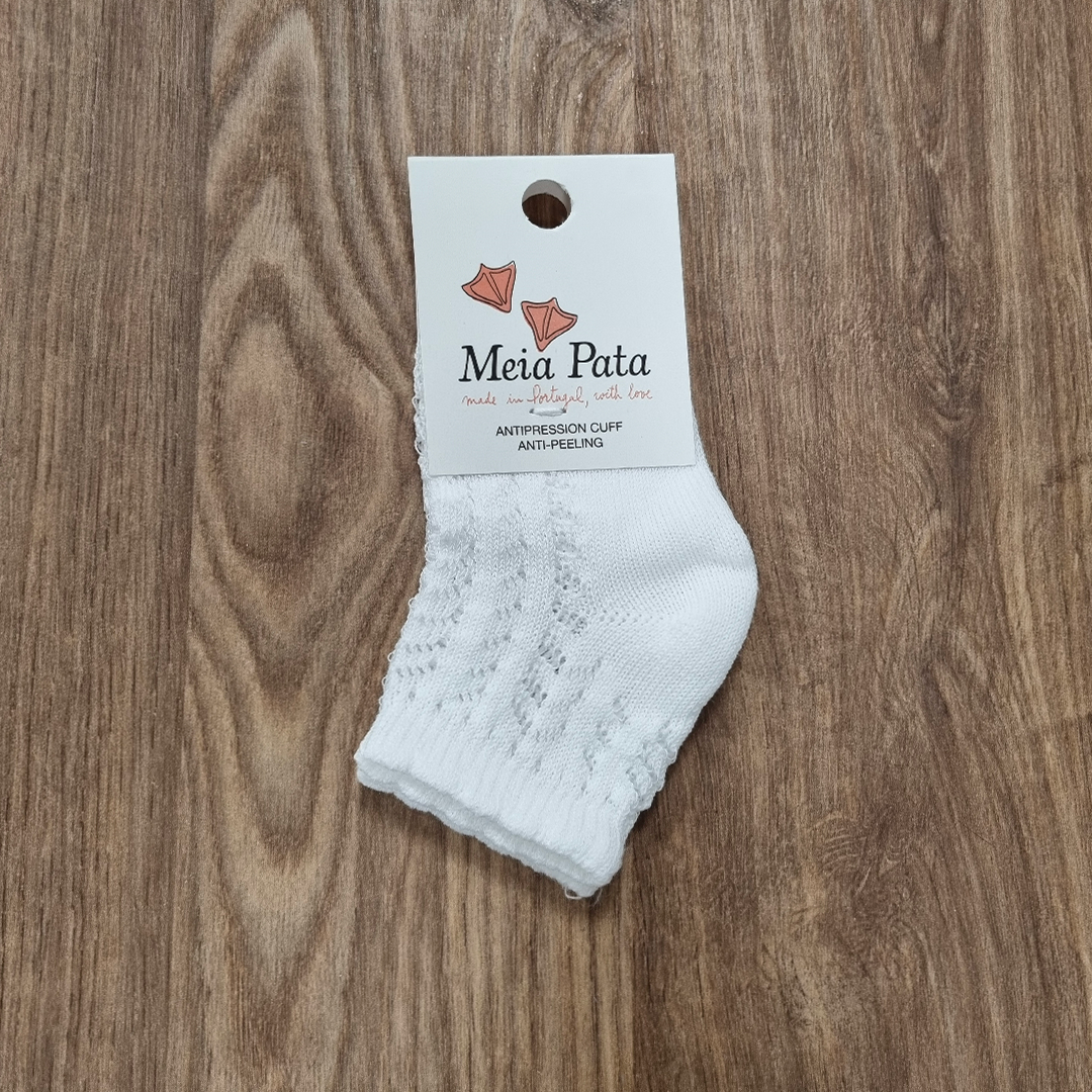 calzini neonato meia pata bianco traforati estivi 2