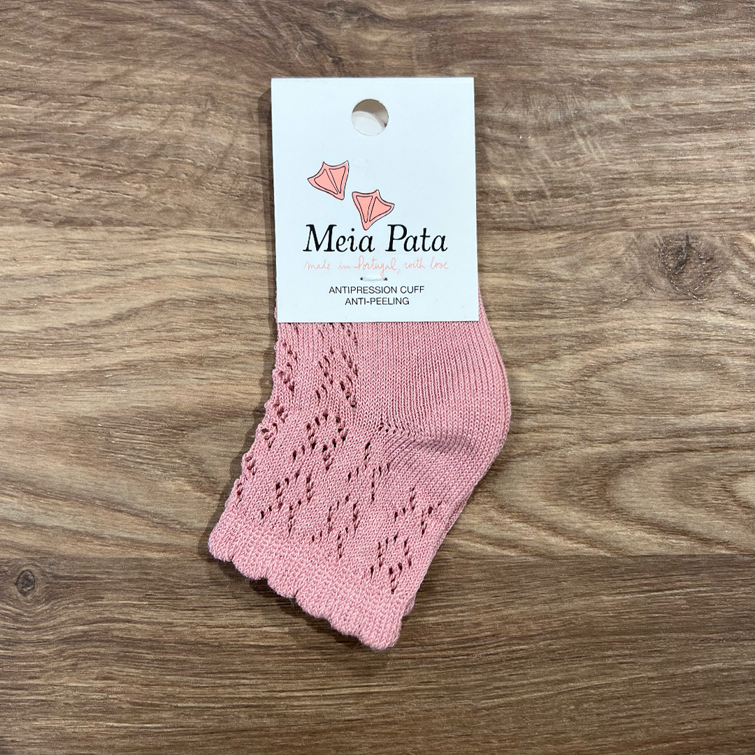 calzini traforati estivi meia pata neonato rosa fino alla 24 mesi  2