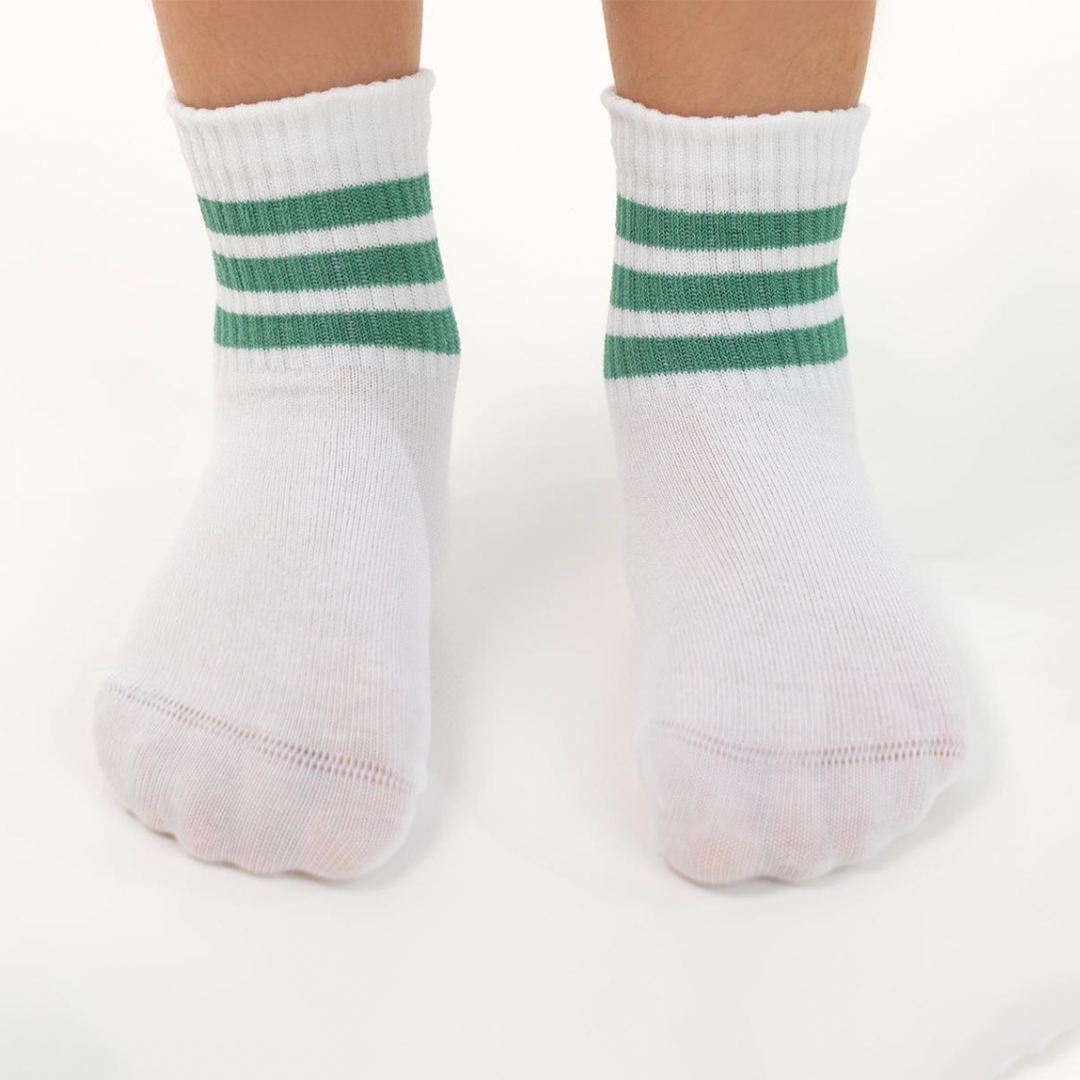 Calzini Corti con Righe Verde Meia Pata - in varie misure