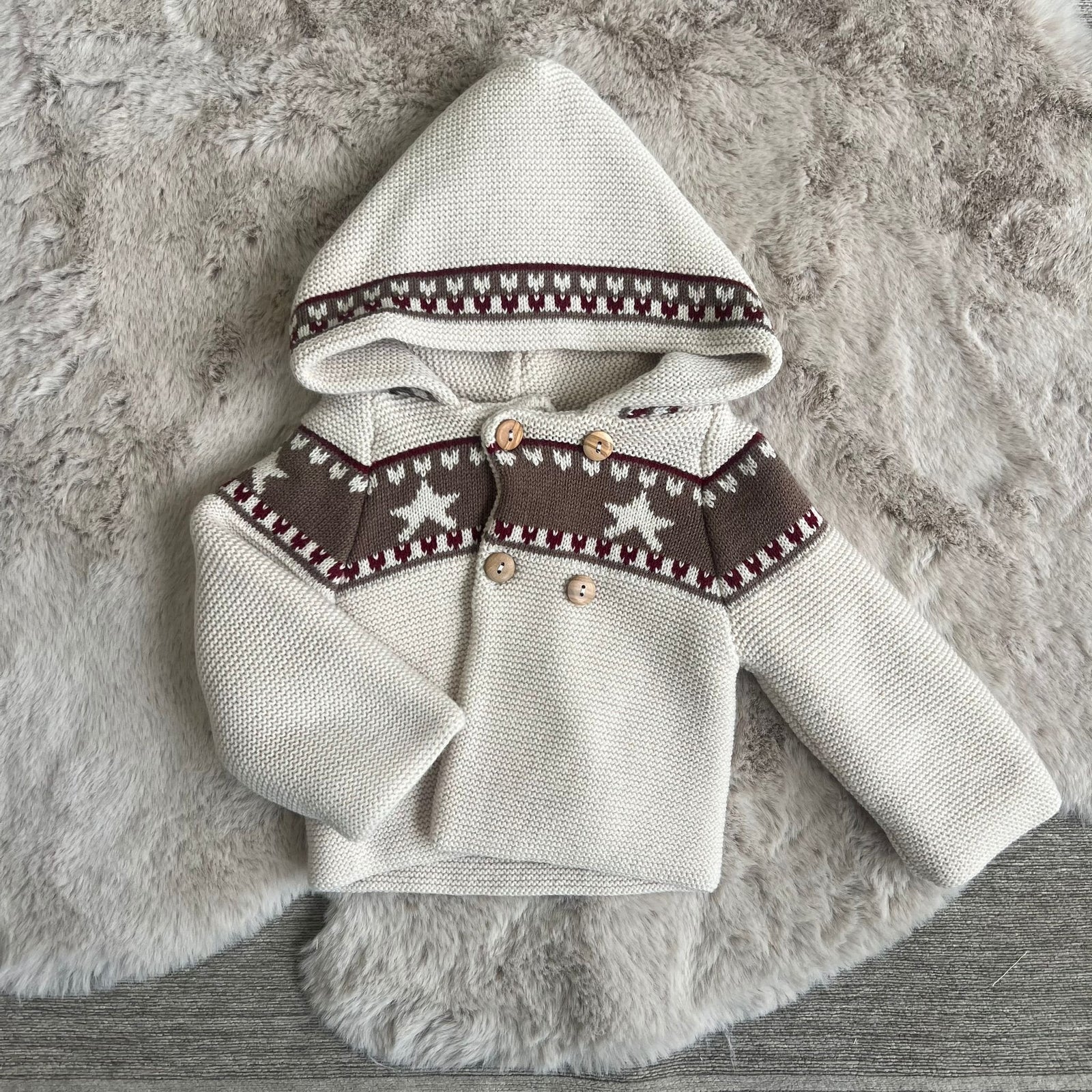 cappottino beige bimbo neonato babidu 1 mese 3 mesi 6 mesi 