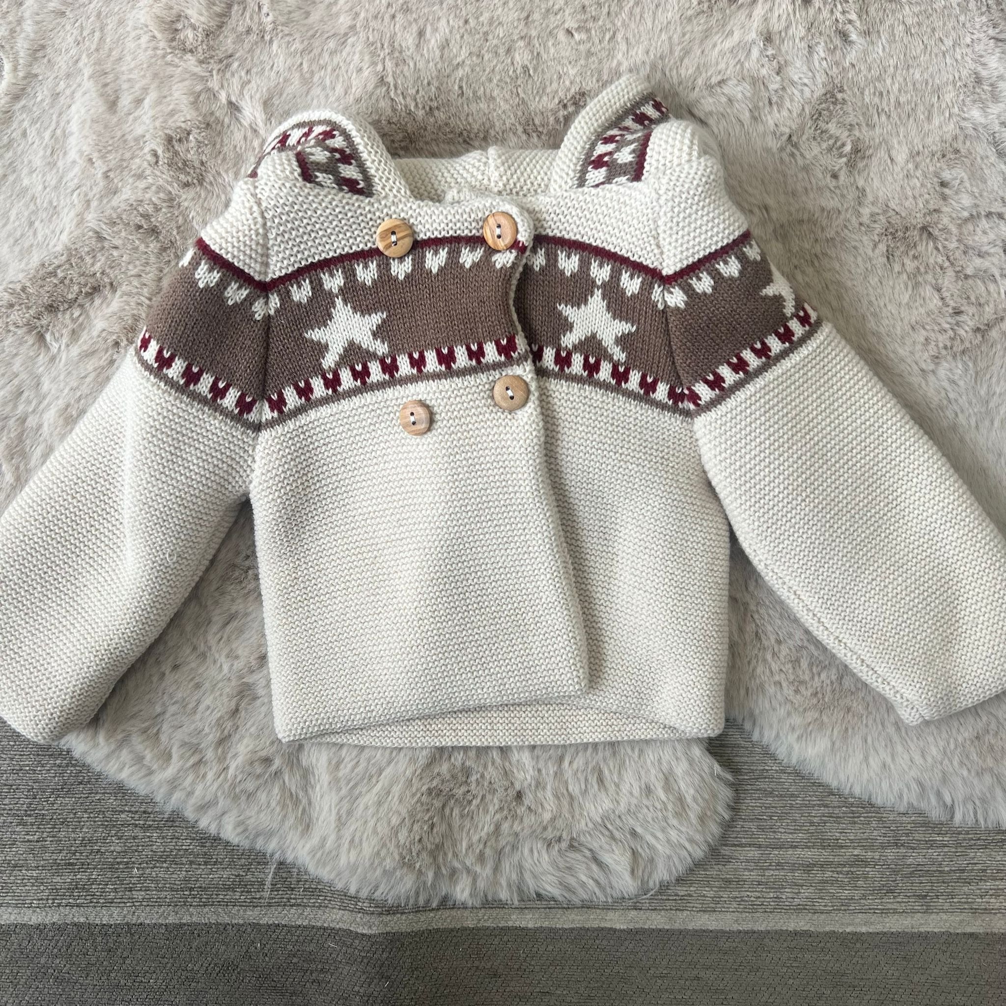cappottino beige bimbo neonato babidu 1 mese 3 mesi 6 mesi 