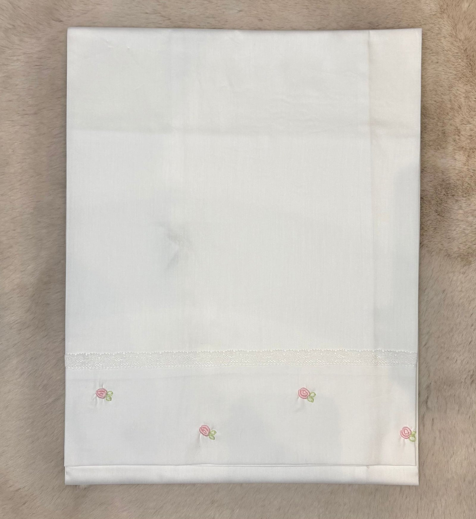 Set 3Pz Lenzuolino con ricamo roselline - Marlù