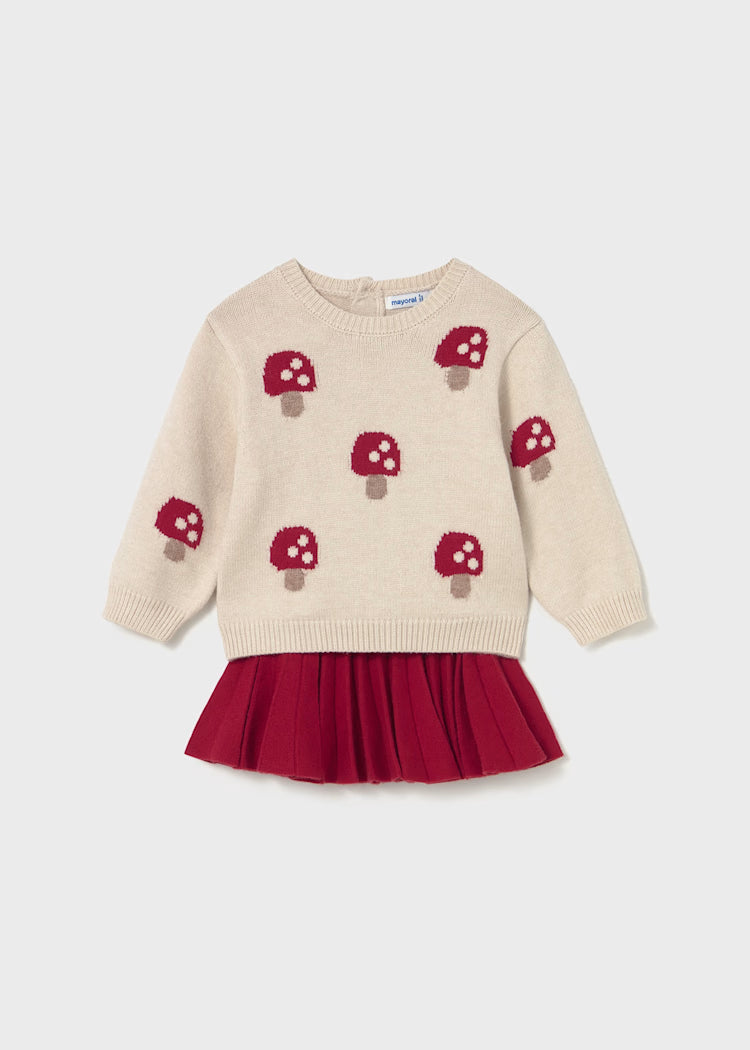Completo gonna pieghe e maglione - Mayoral