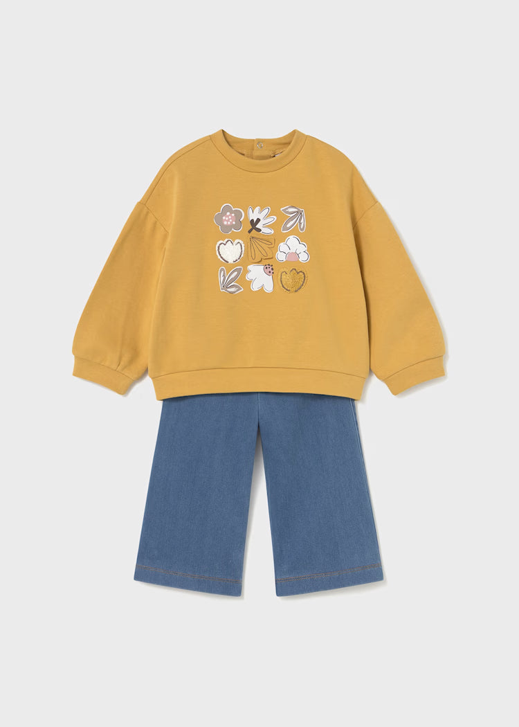 Completo pantalone e maglione neonata - Mayoral