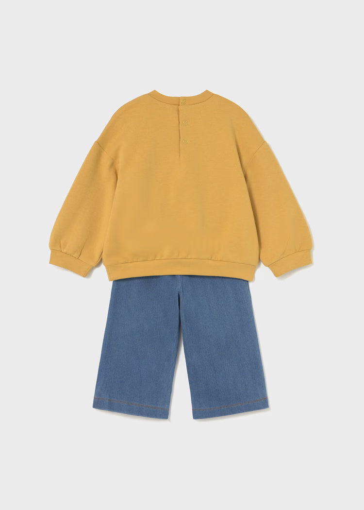Completo pantalone e maglione neonata - Mayoral