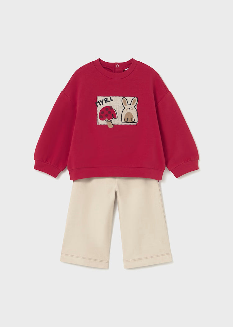 Completo pantalone e maglione neonata - Mayoral