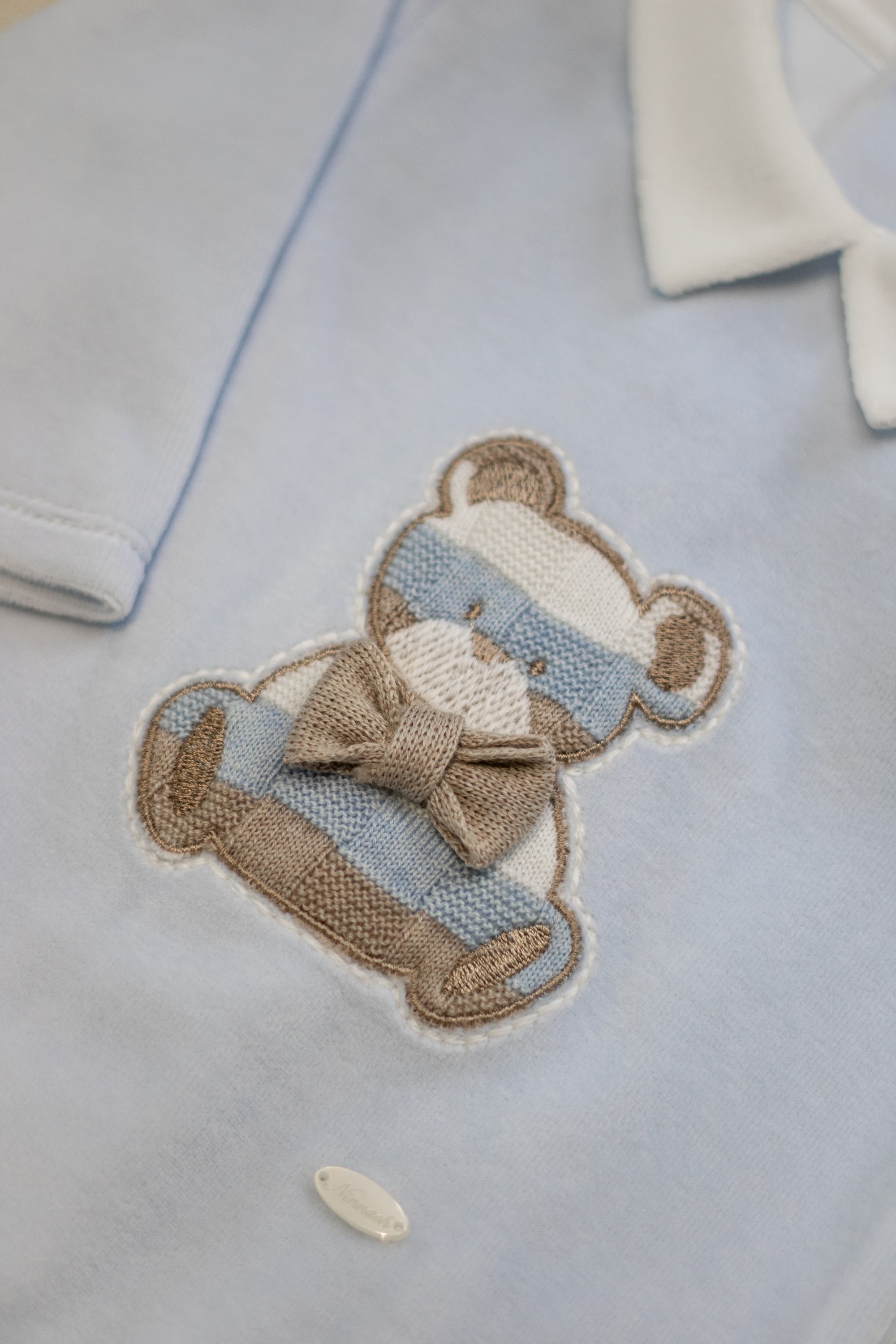 Completo 3 Pezzi Orsetto Azzurro - Ninnaoh