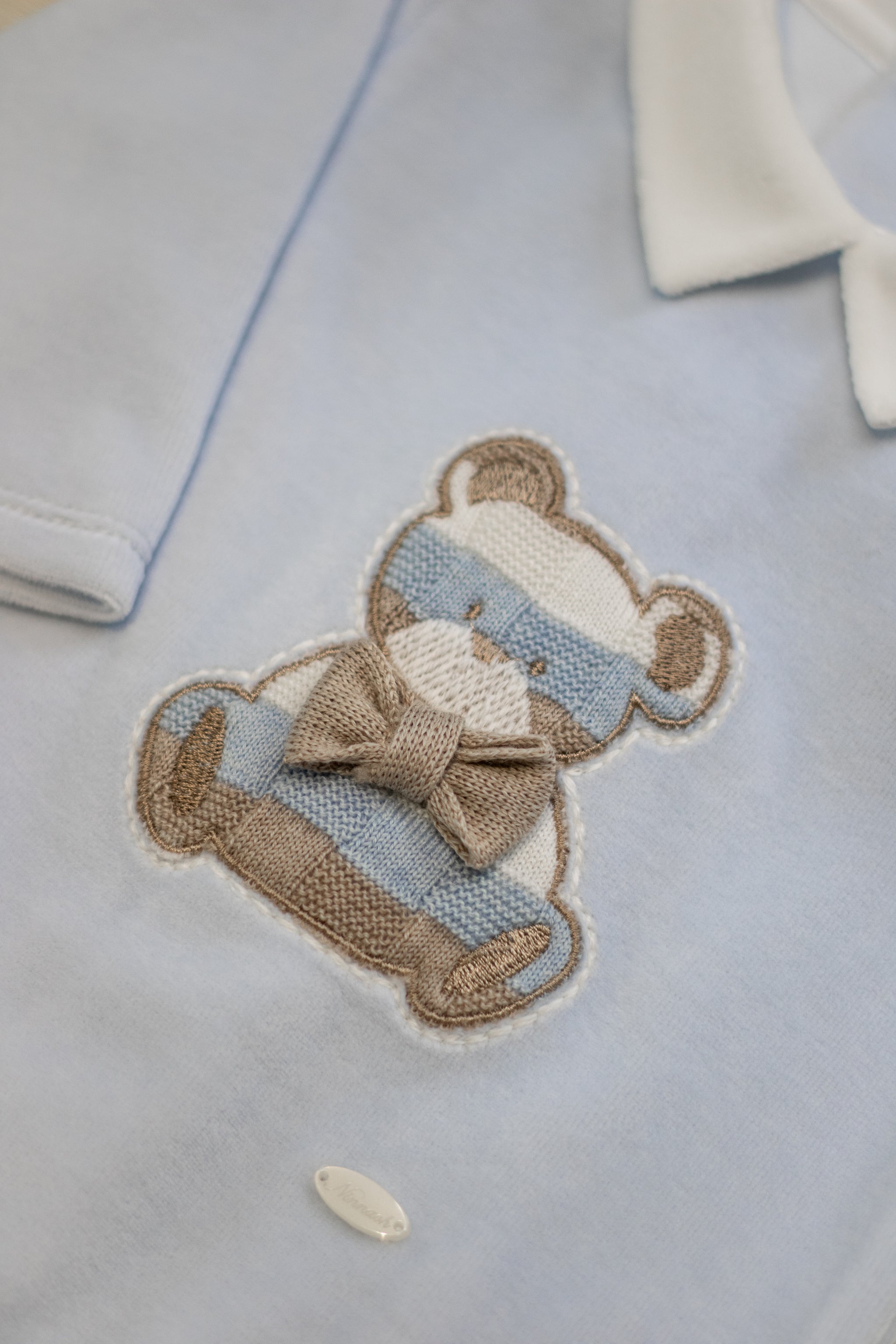 Completo 3 Pezzi Orsetto Azzurro - Ninnaoh