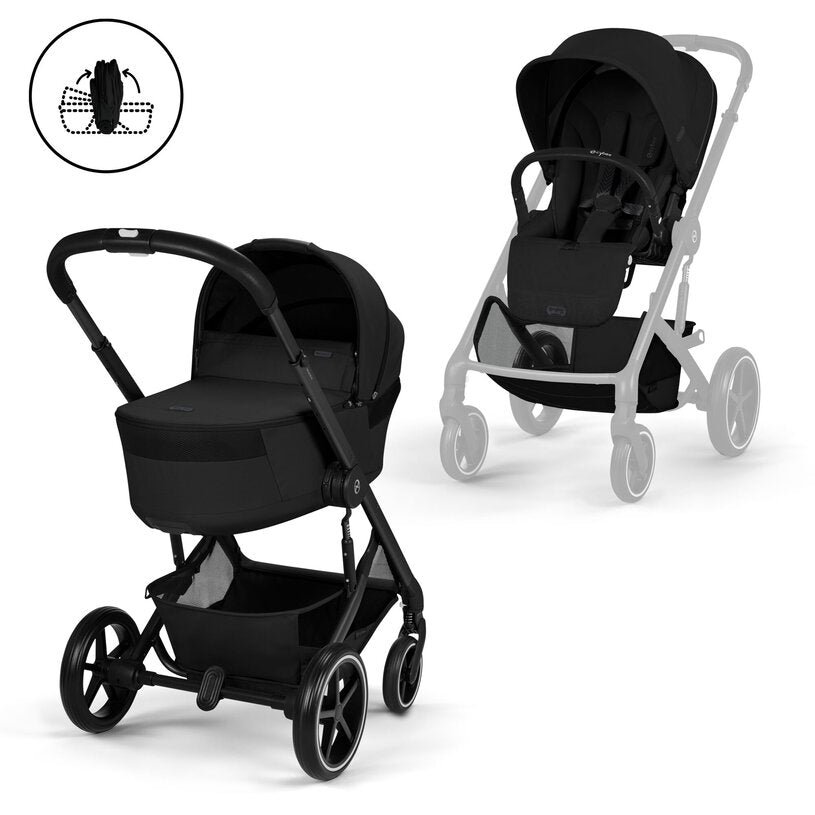Balios S Lux con navicella richiudibile - Moon Black - CYBEX Gold
