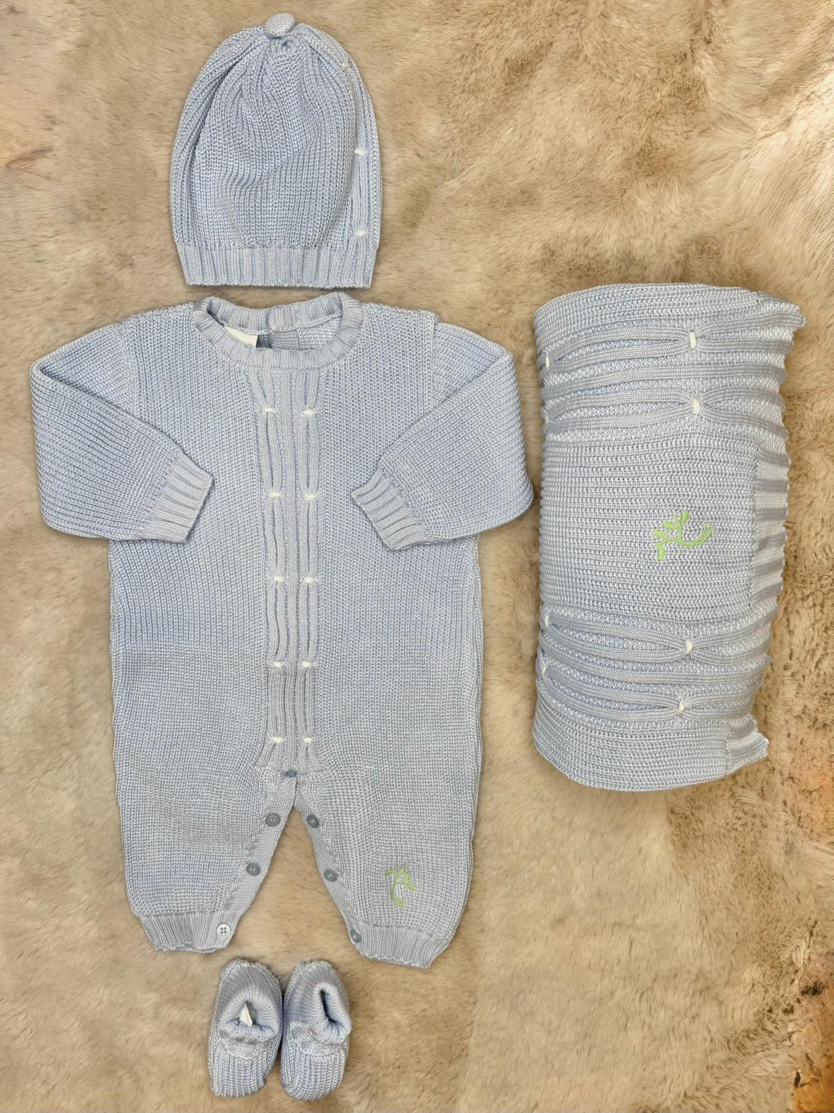 Set 4Pz Collezione "Radici" in azzurro - Marlù