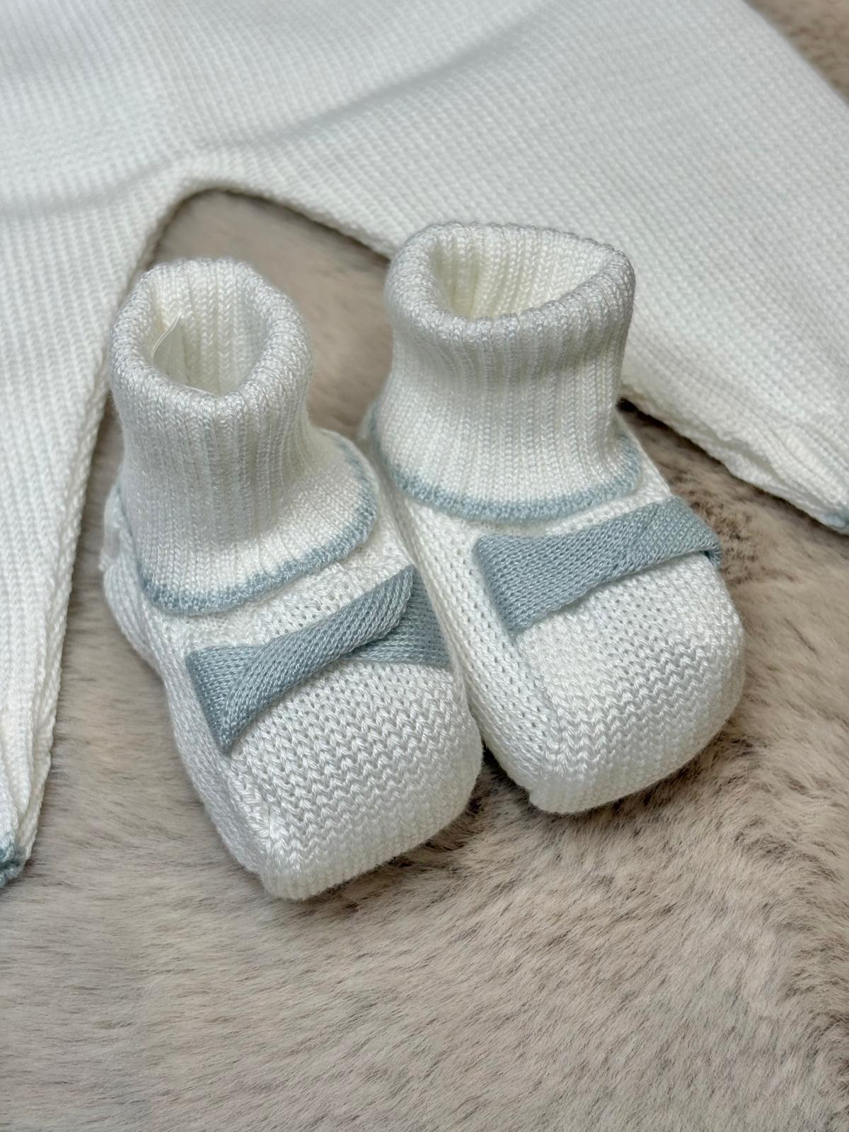 Set 5Pz Collezione "Radici" Bianco e dettagli Azzurri - Marlù