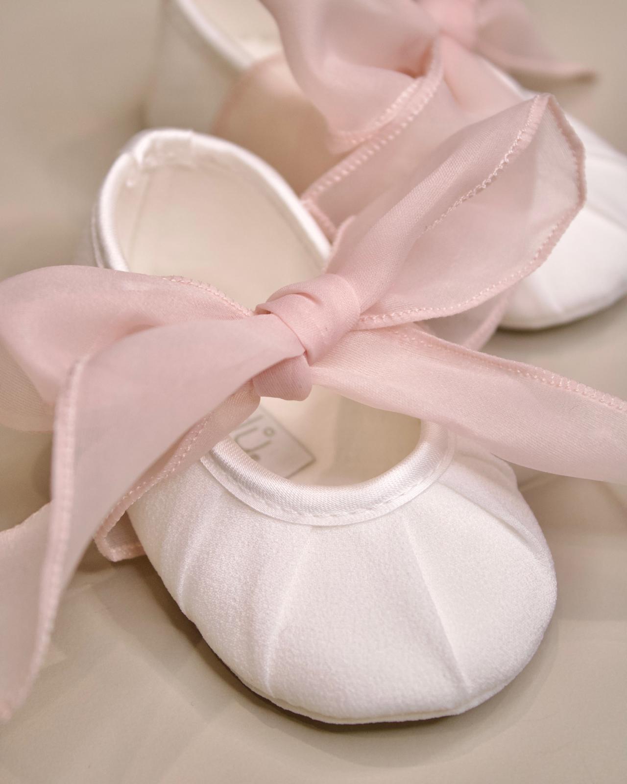 Scarpette con Nastro Rosa - Marlù