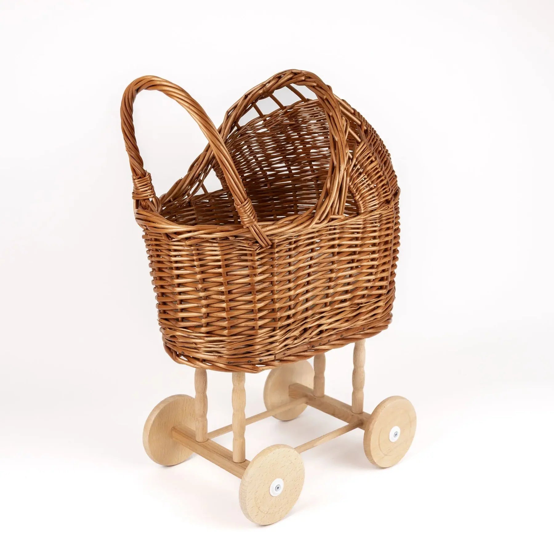 Carrozzina in vimini con coperta lavorata a maglia - Egmont Toys