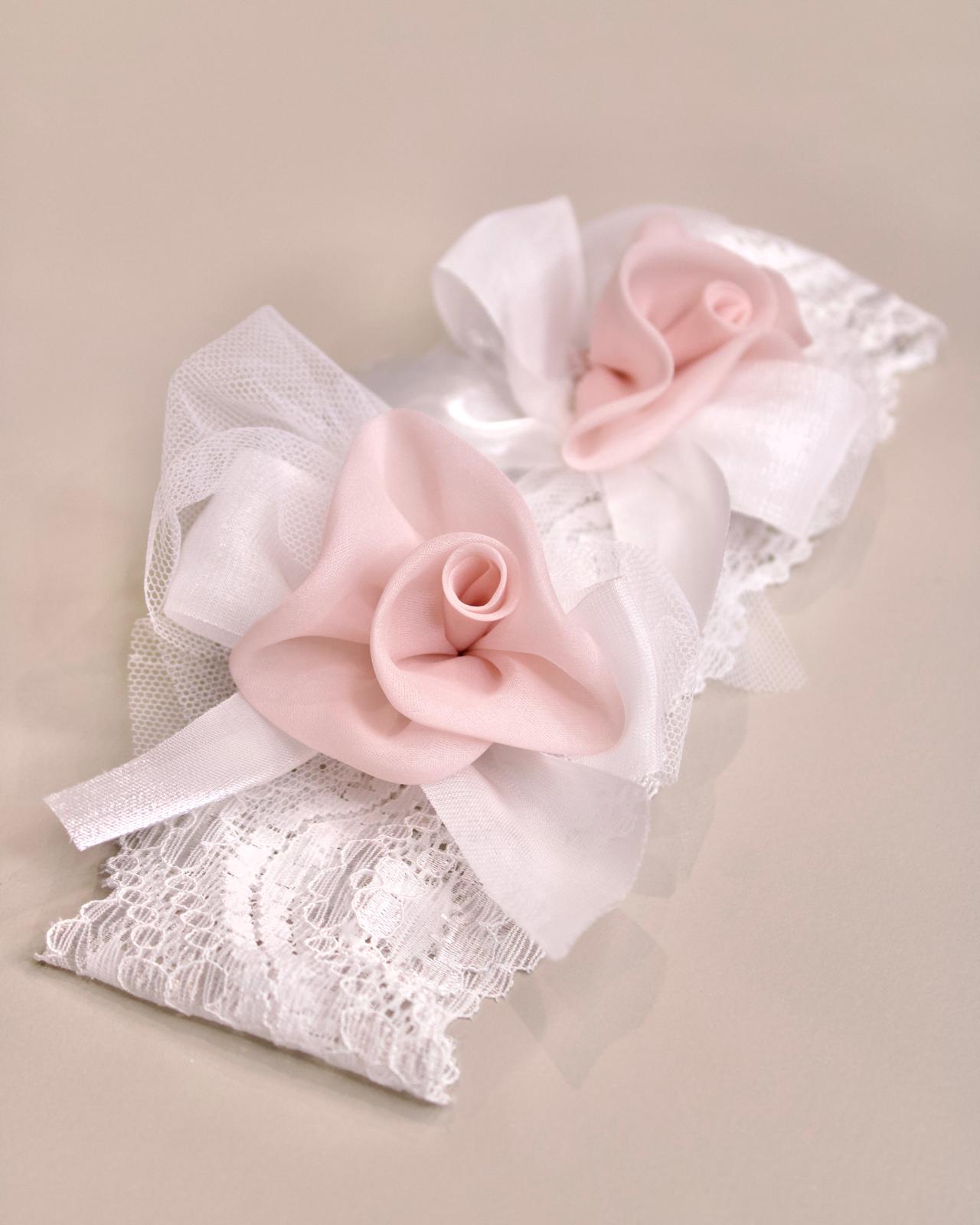 Fascetta in Pizzo con applicazione Floreale - Marlù