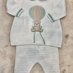 Completo 2Pz Tema "Mongolfiera" Verde Salvia - Marlù
