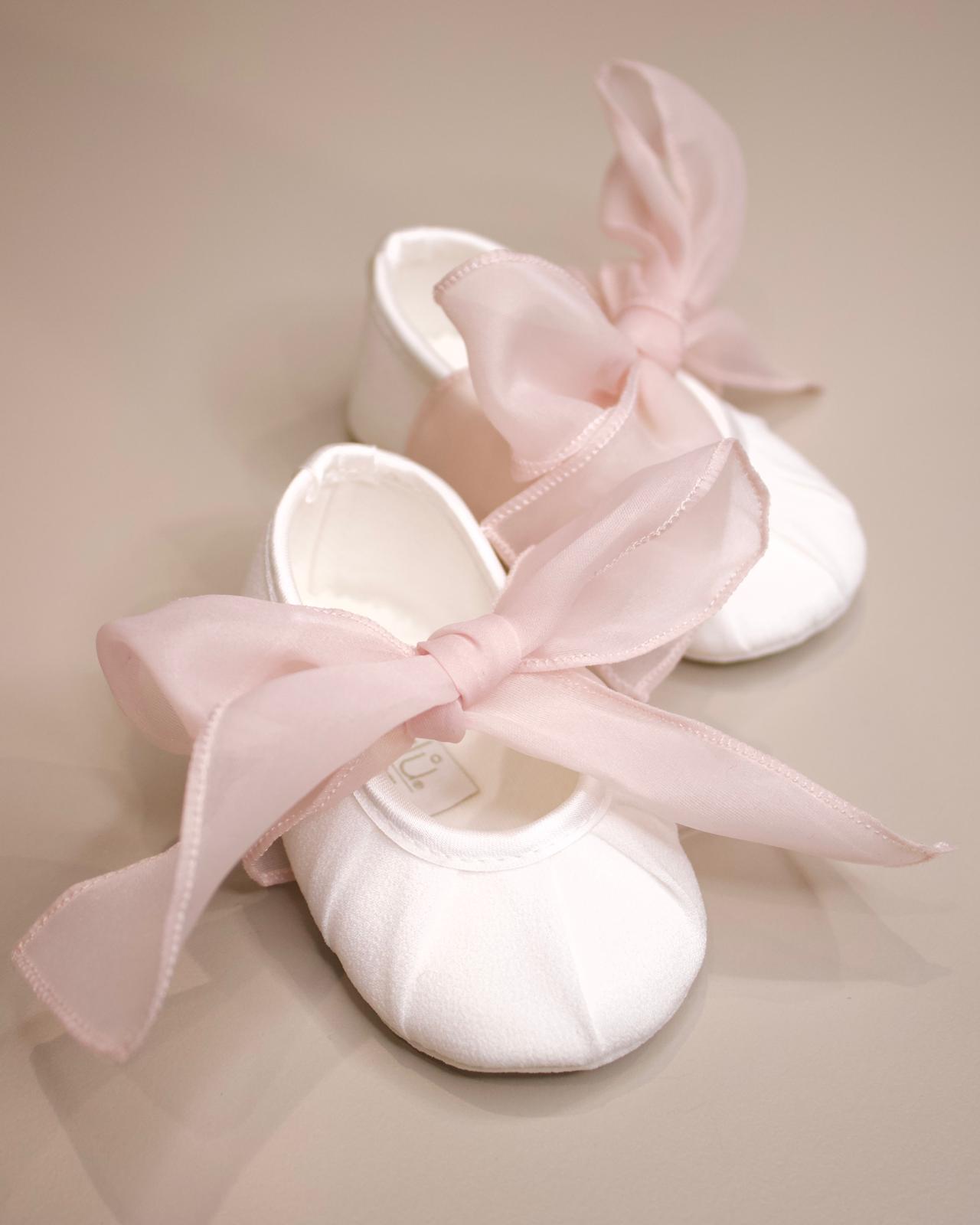 Scarpette con Nastro Rosa - Marlù
