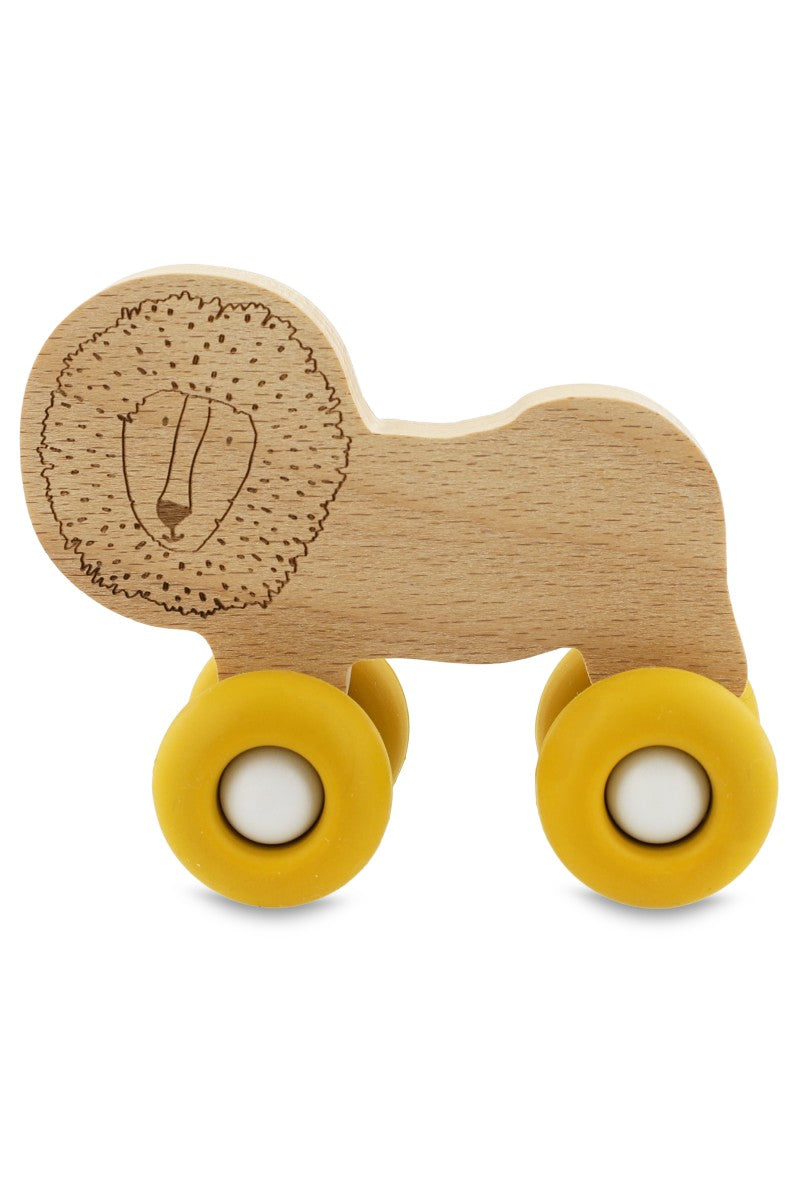 Macchinine in legno con ruote in silicone - Trixie