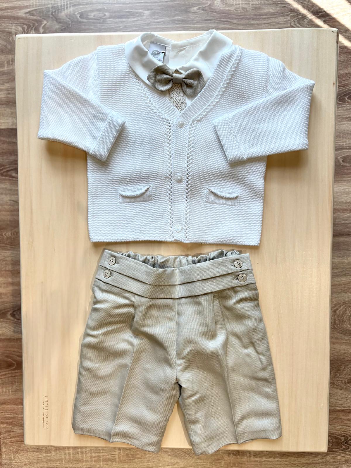 Completo Cerimonia Bianco e Sabbia - Marlù