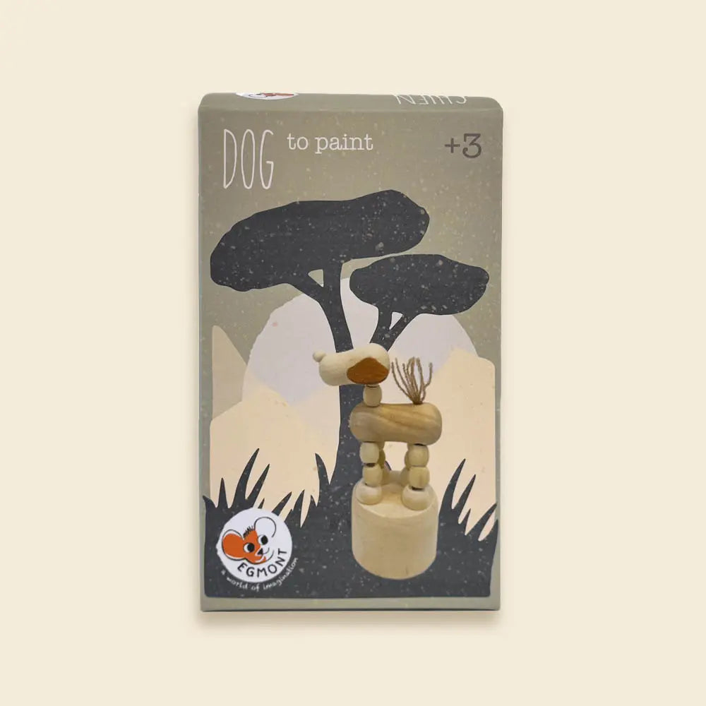 Cane di legno push-up da dipingere - Egmont Toys