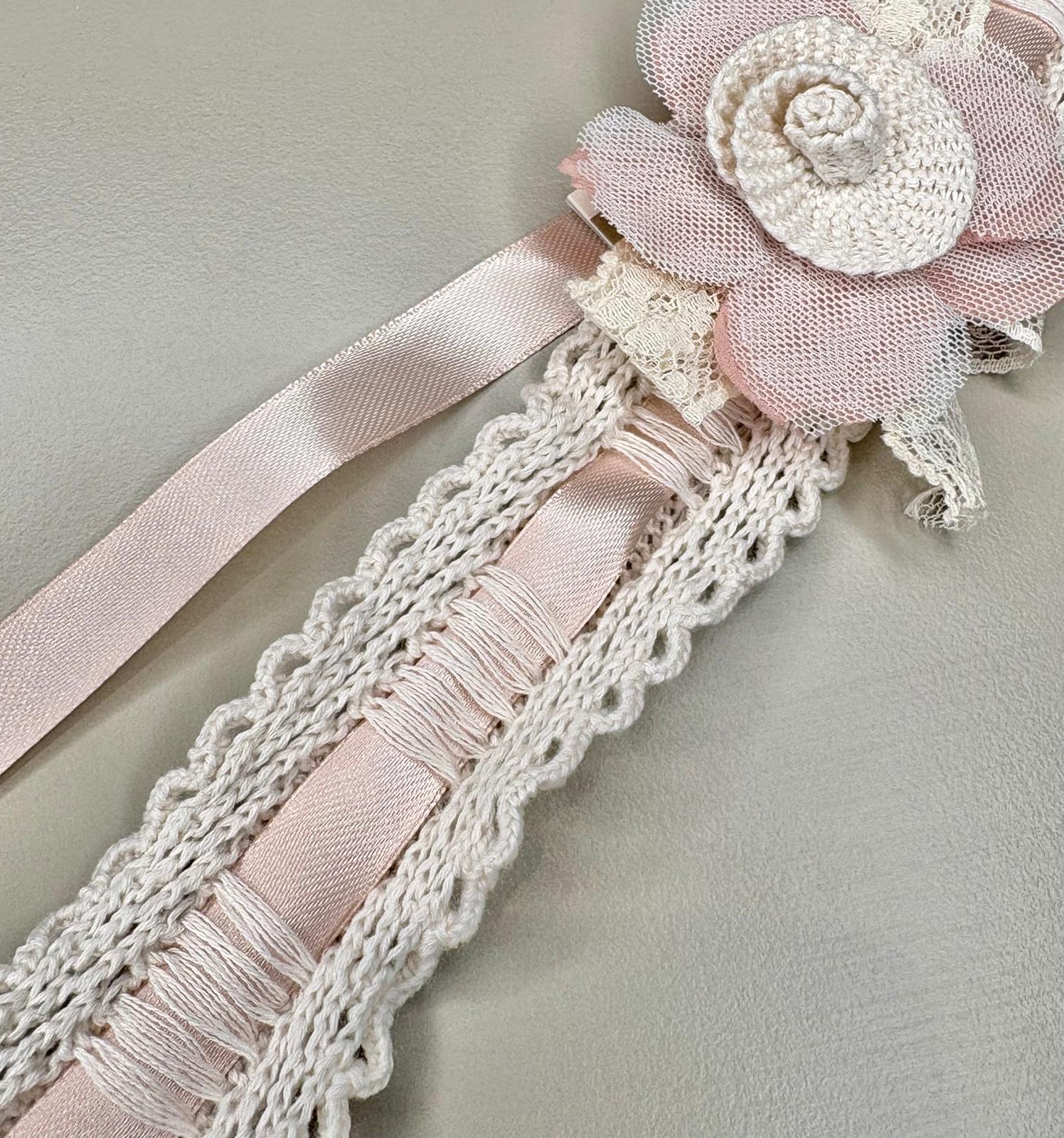 Fascetta con lacci lunghi Rosa - Marlù
