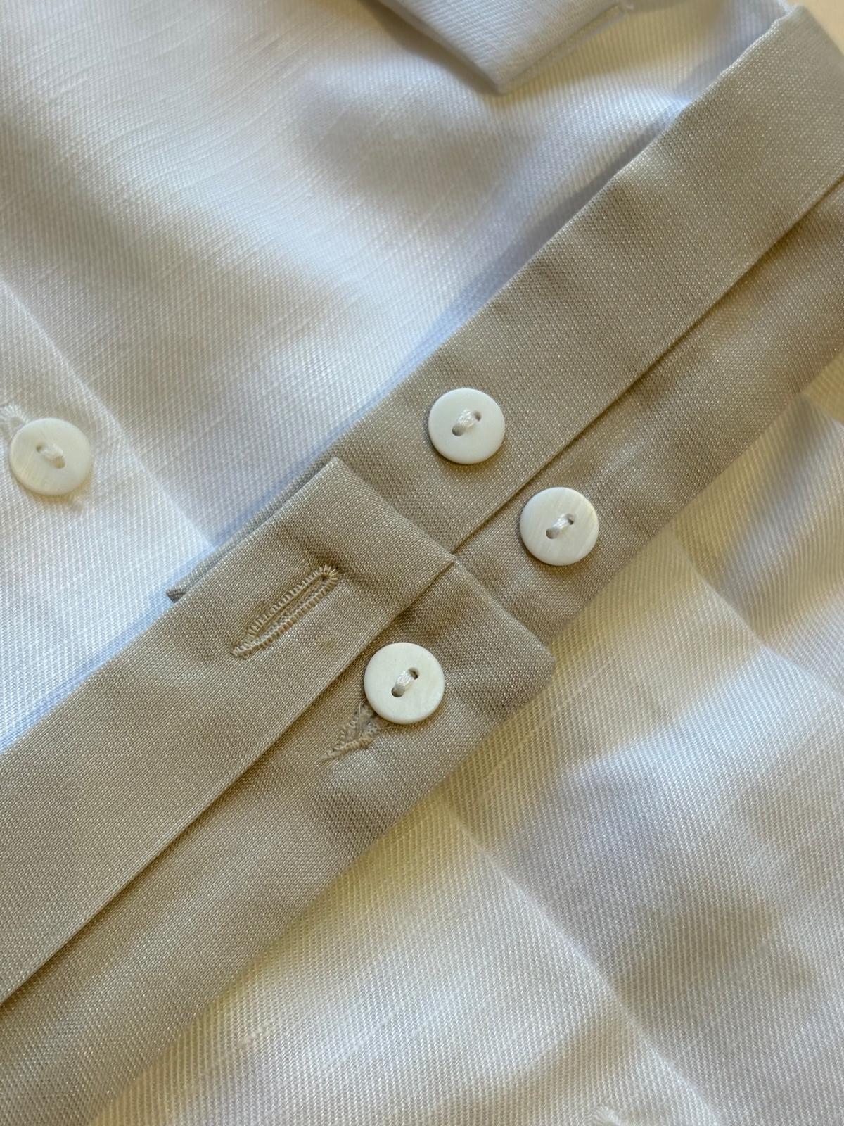 Pagliaccetto Cerimonia con Papillon Beige e Bianco - Marlù