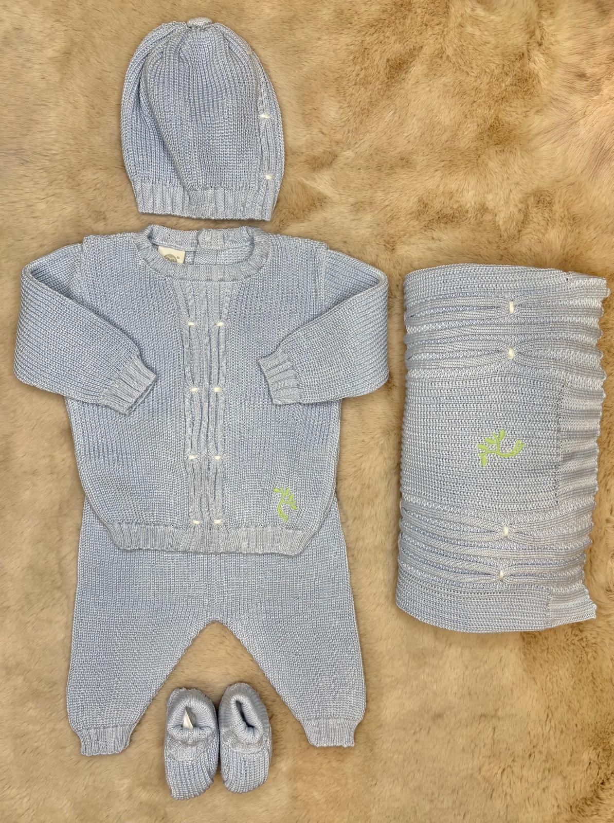 Set 5Pz Collezione "Radici" in azzurro - Marlù