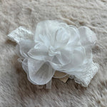 Fascetta con fiore e pizzo elastico - PURE Firenze