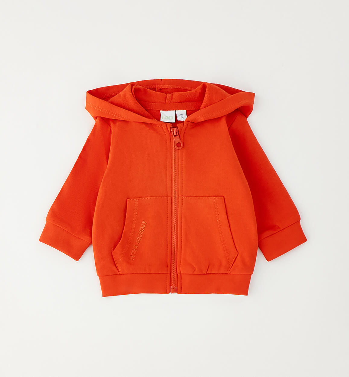 Felpa con zip 100% cotone - iDO