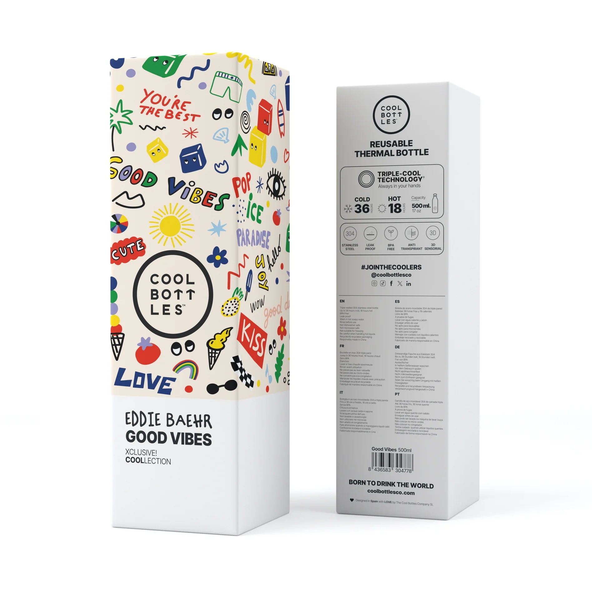 Borraccia Good Vibes 500ml - Cool Bottles
