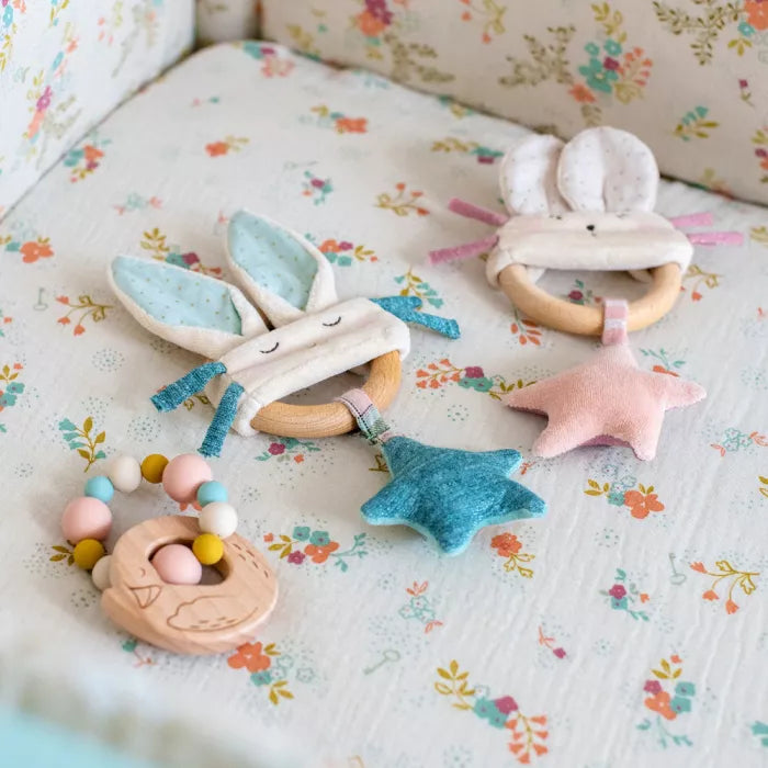 Anello Sonaglio Coniglio Blu - Moulin Roty
