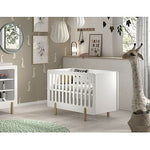 Lettino/Culla Smile - Bianco - 60 x 120 cm - Legno Massiccio e MDF - con Doghe Incluse