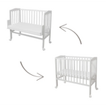 Lettino 2in1 con materasso - Bianco - Waldin