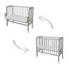 Lettino 2in1 con materasso - Grigio - Waldin