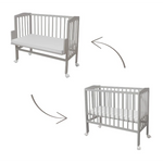 Lettino 2in1 con materasso - Grigio - Waldin
