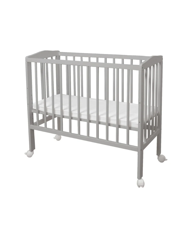 Lettino 2in1 con materasso - Grigio - Waldin