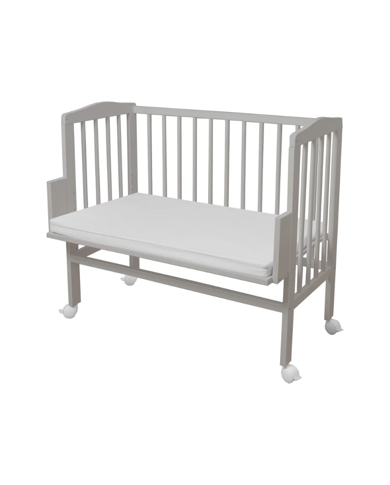 Lettino 2in1 con materasso - Grigio - Waldin