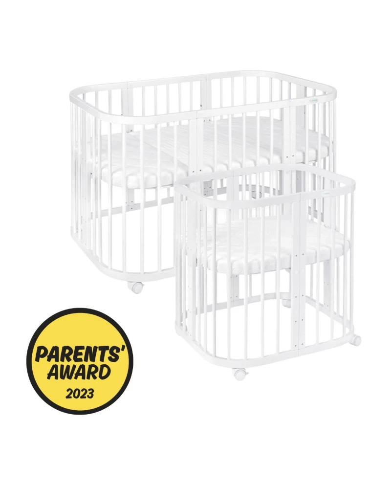 Lettino 7in1 con materasso - Bianco - Waldin