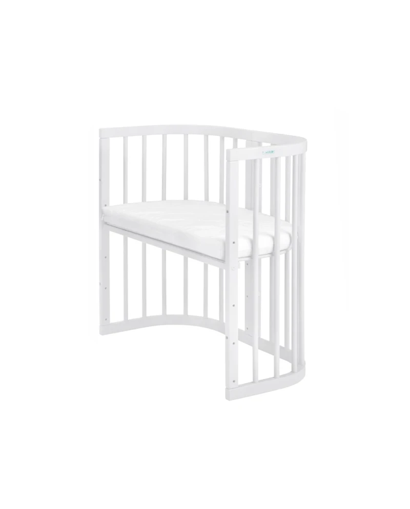 Lettino 7in1 con materasso - Bianco - Waldin