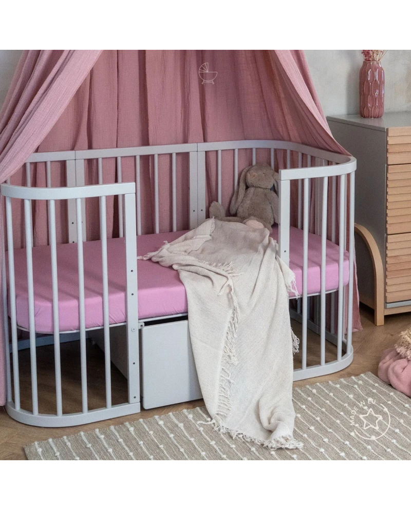 Lettino 7in1 con materasso - Cashmere - Waldin