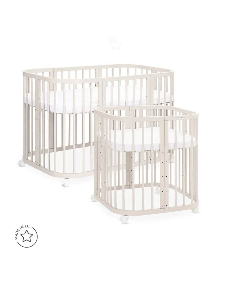 Lettino 7in1 con materasso - Cashmere - Waldin