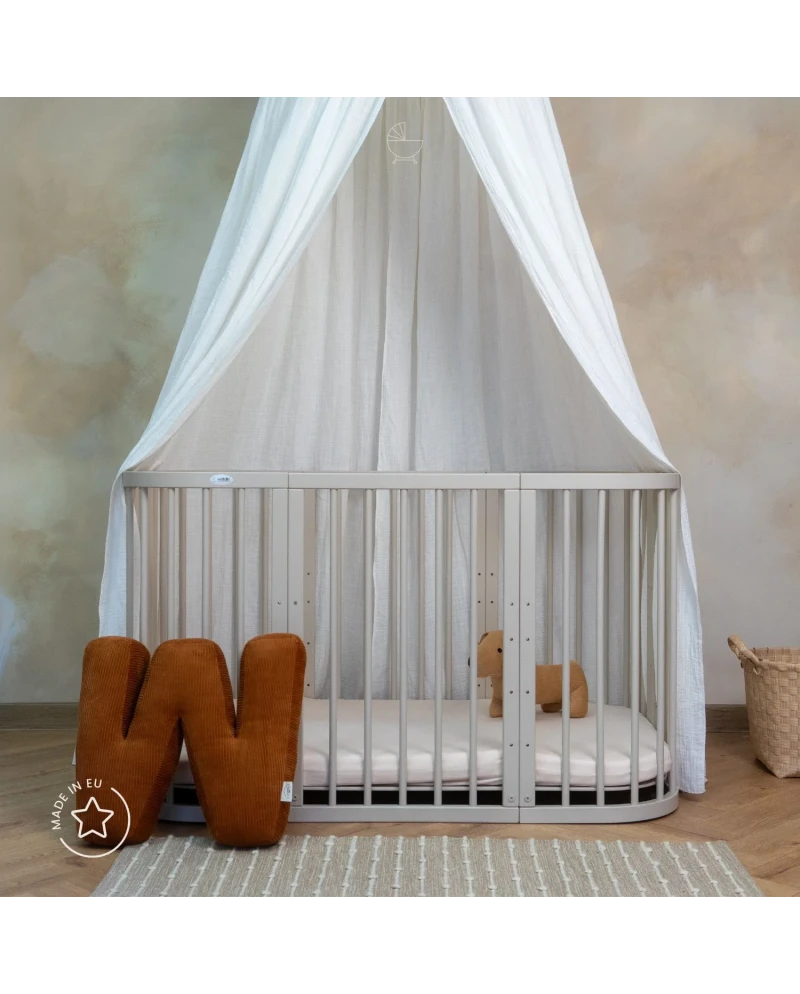 Lettino 7in1 con materasso - Cashmere - Waldin
