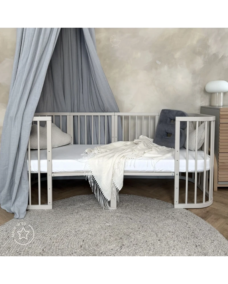 Lettino 7in1 con materasso - Cashmere - Waldin