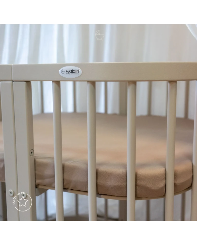 Lettino 7in1 con materasso - Cashmere - Waldin
