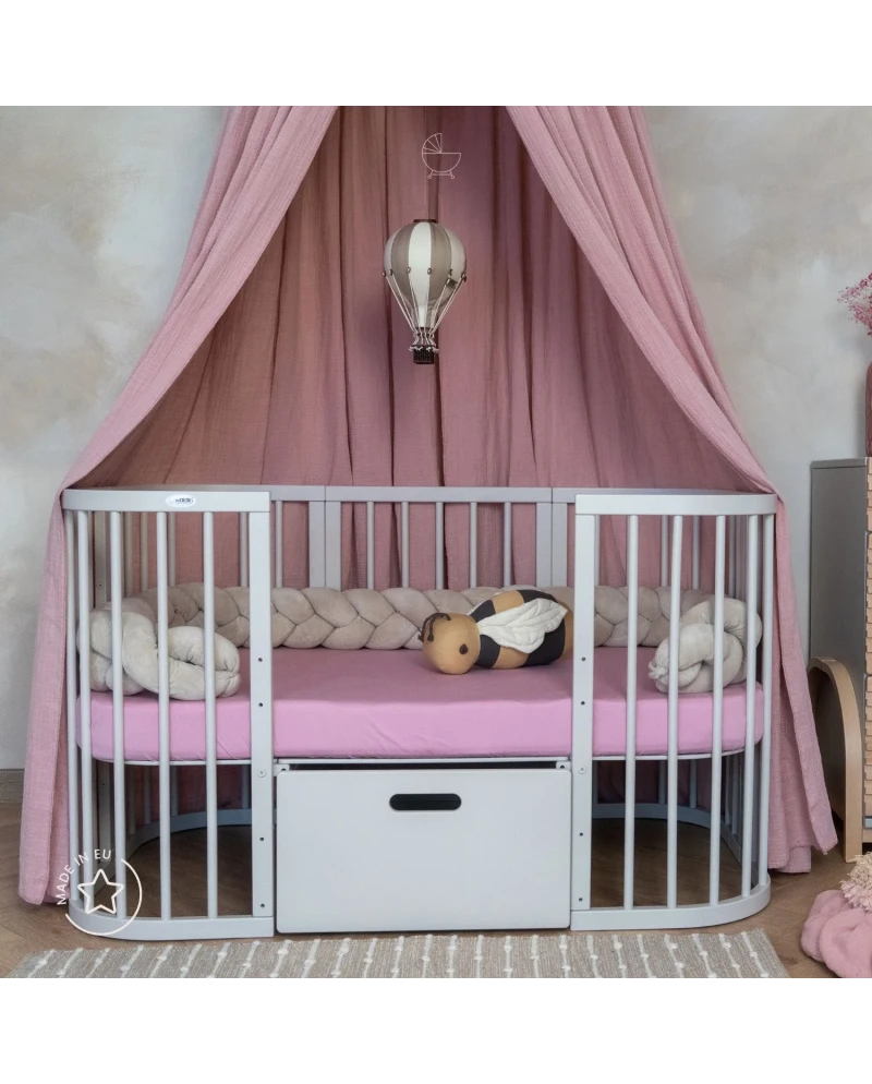 Lettino 7in1 con materasso - Cashmere - Waldin