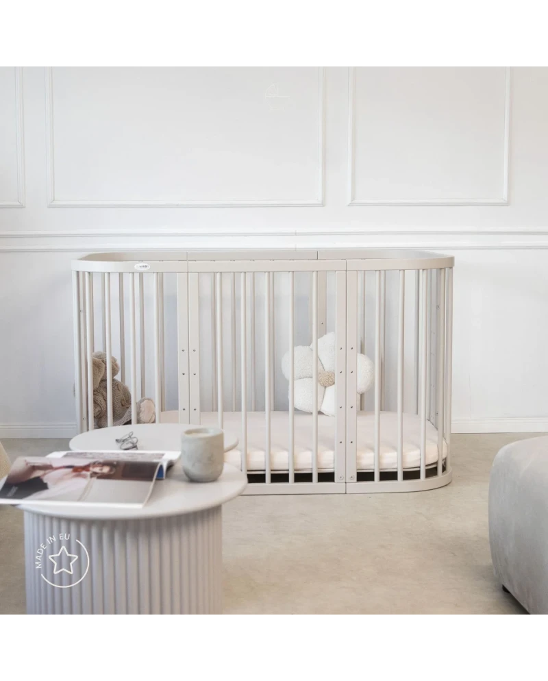 Lettino 7in1 con materasso - Cashmere - Waldin