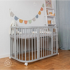 Lettino 7in1 con materasso - Grigio - Waldin