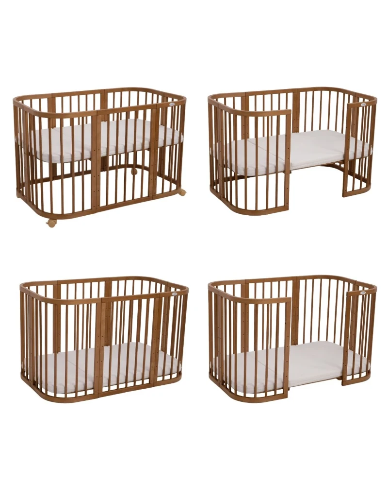 Lettino 7in1 con materasso - Vintage - Waldin