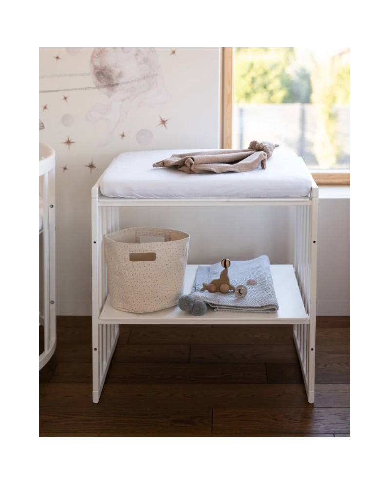 Lettino Ovale 7in1 con Materasso - Bianco - Waldin