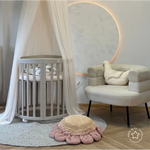 Lettino Ovale 7in1 con Materasso - Cashmere - Waldin